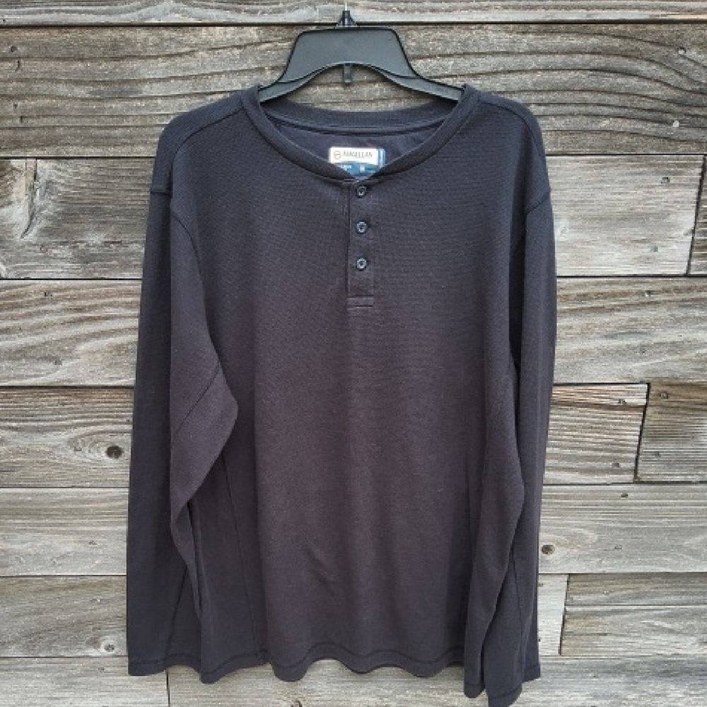 Magellan Outdoors Dark Blue Long Sleeve Hurley Shirt Size XL